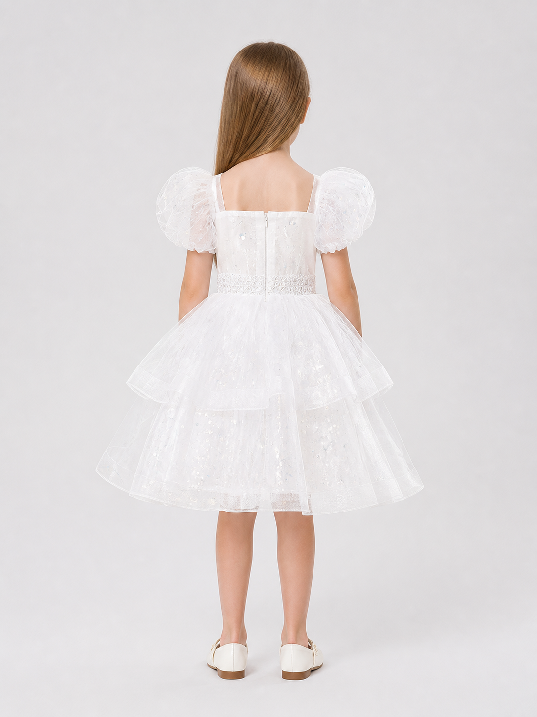 Festive Dress with Sequins, Lace, and Mesh