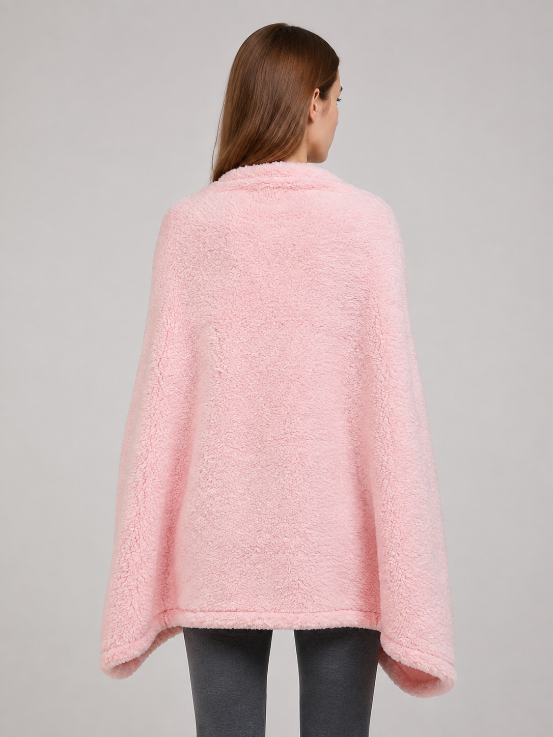 Folding Pet Blanket, Pink back view