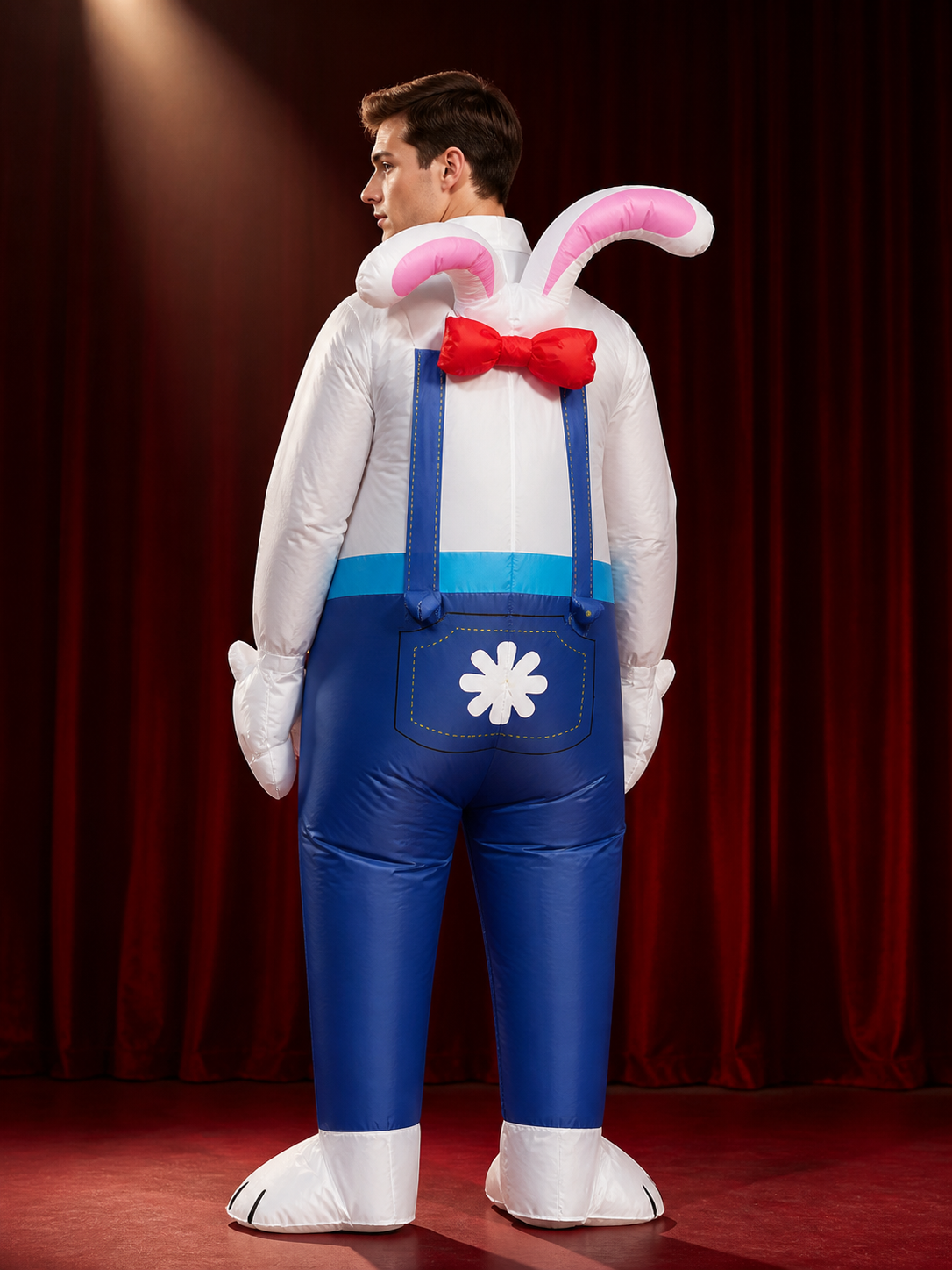 Easter Inflatable Bunny Costume, Cartoon Rabbit Suit For Cosplay Party back view