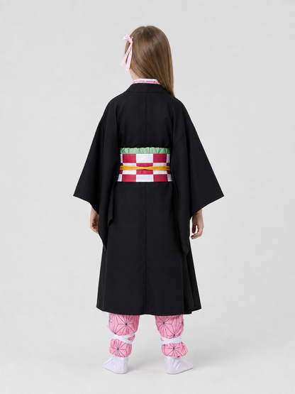 Demon Slayer Cosplay Costume with Cape back view