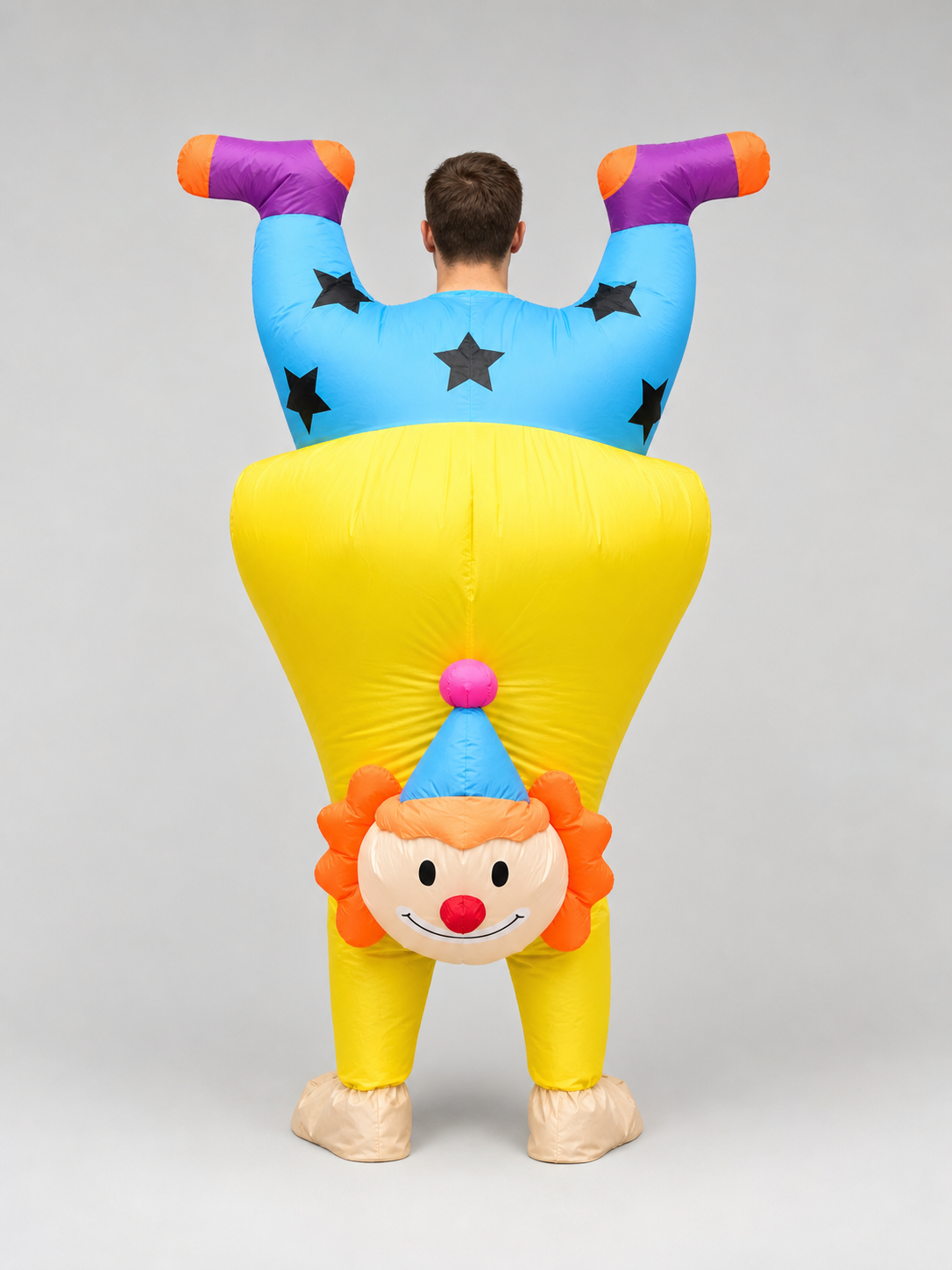 Inflatable Clown Costume with an Upside-Down Design