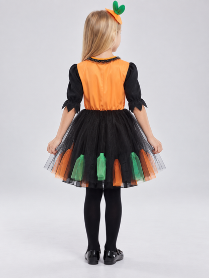Kids' Pumpkin Carnival Costume with Headband