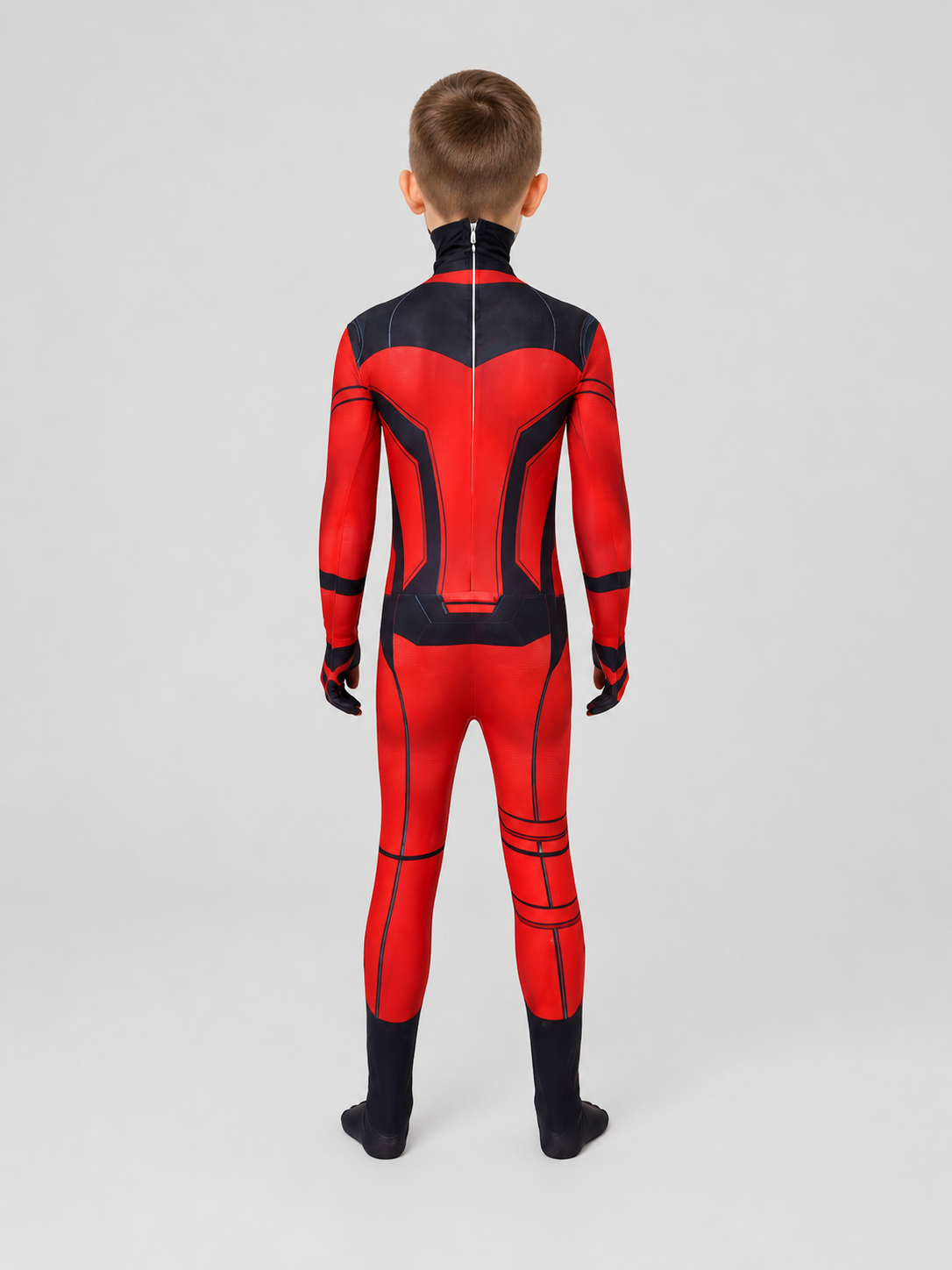 Daredevil Cosplay Costume: Red Jumpsuit with Mask back view