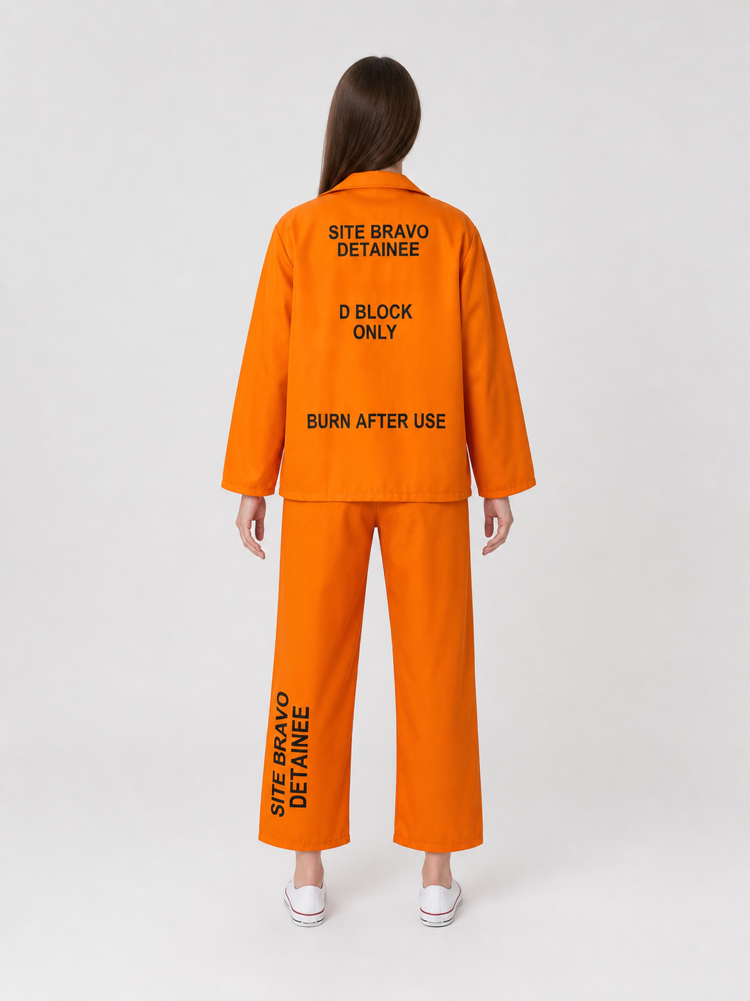 Prisoner Costume for Cosplay, 3-Piece Set, Orange
