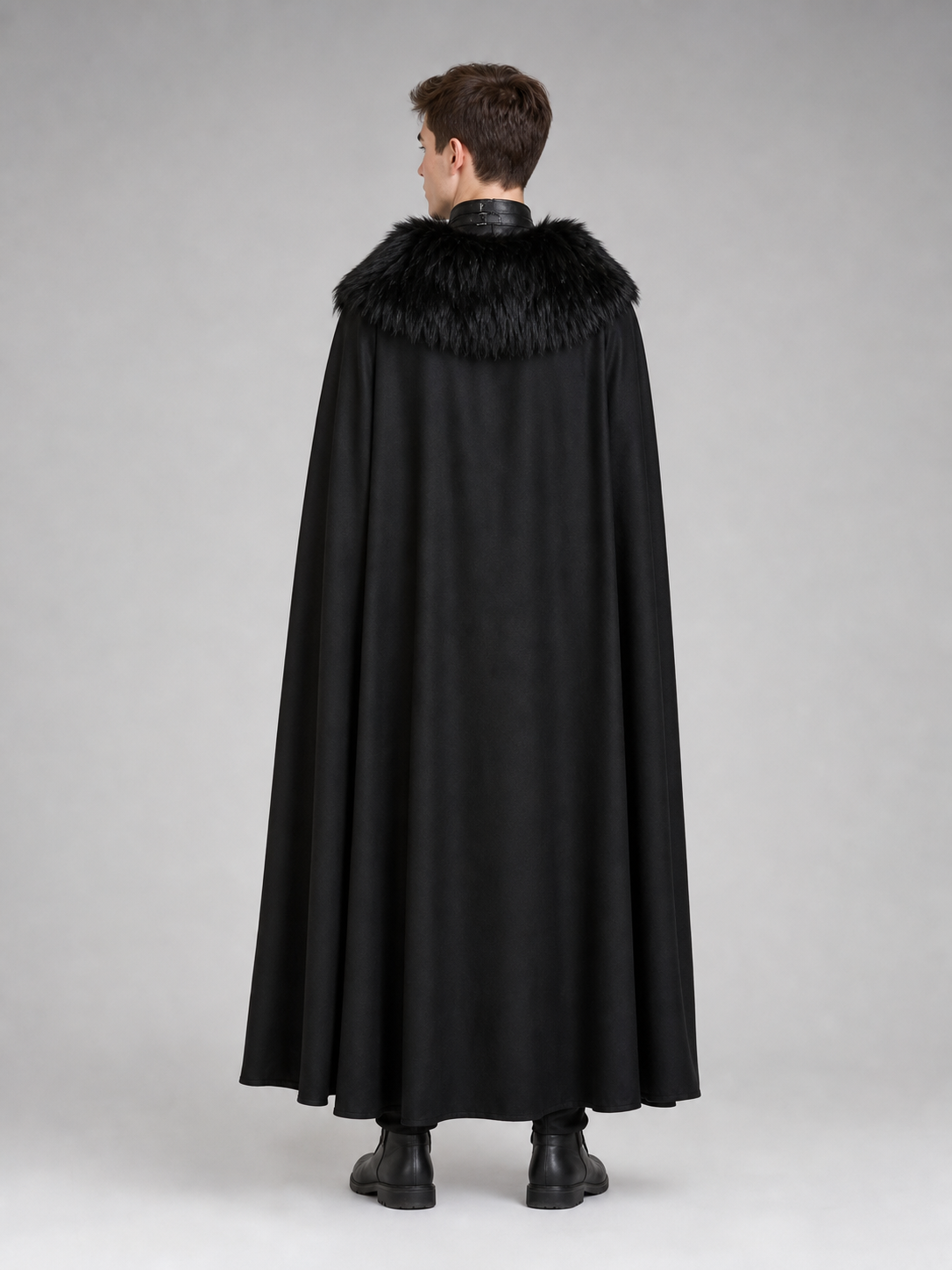 Jon Snow Cosplay Costume with Black Cloak