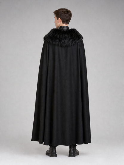 Jon Snow Cosplay Costume with Black Cloak