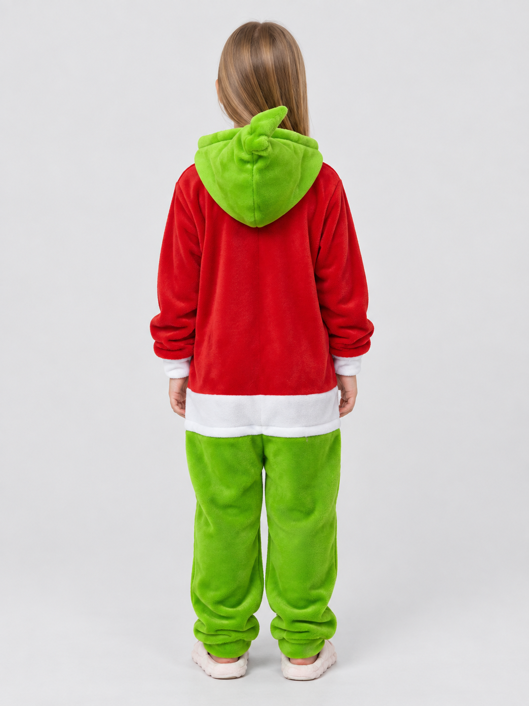 Flannel Hooded Zip-Up Pajama Jumpsuit