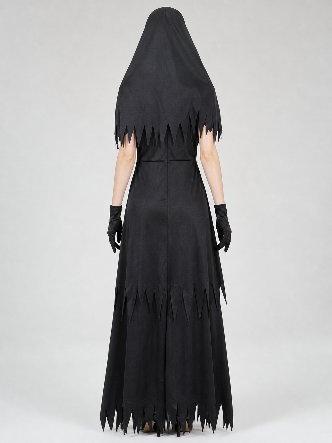 Zombie cosplay costume with hood and gloves
