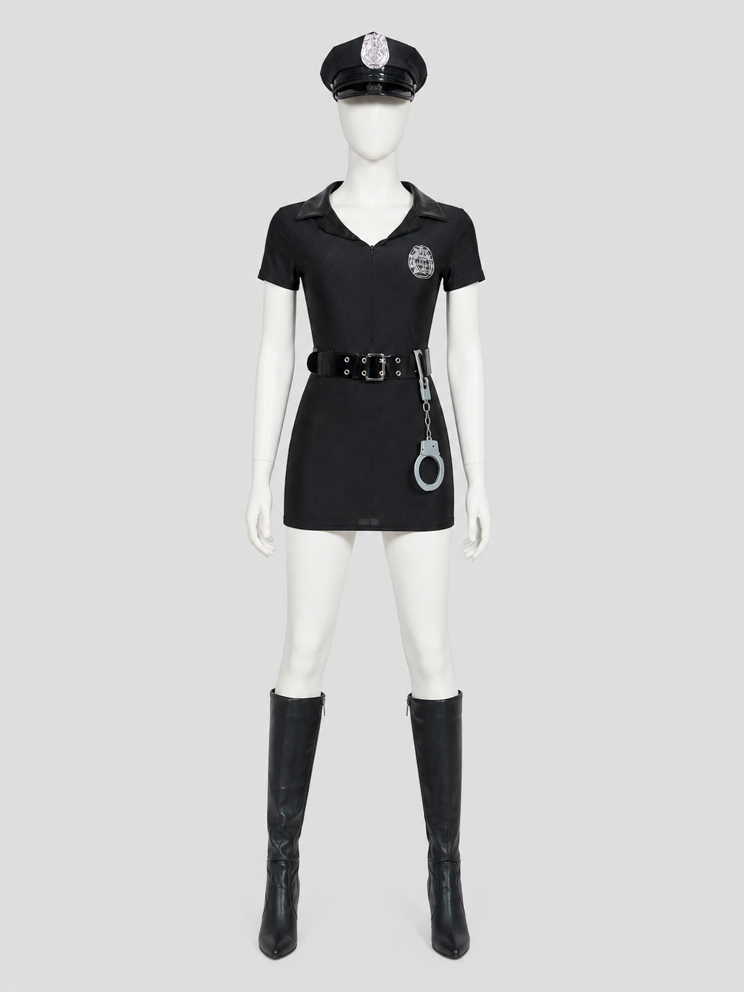 Police Officer Costume Dress S-3XL for Halloween back view