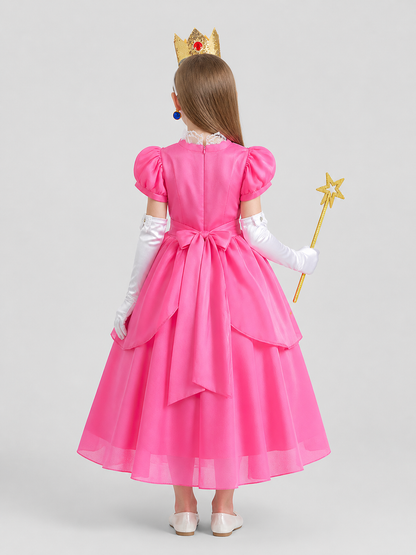 Princess Ball Gown with Crown and Magic Wand back view