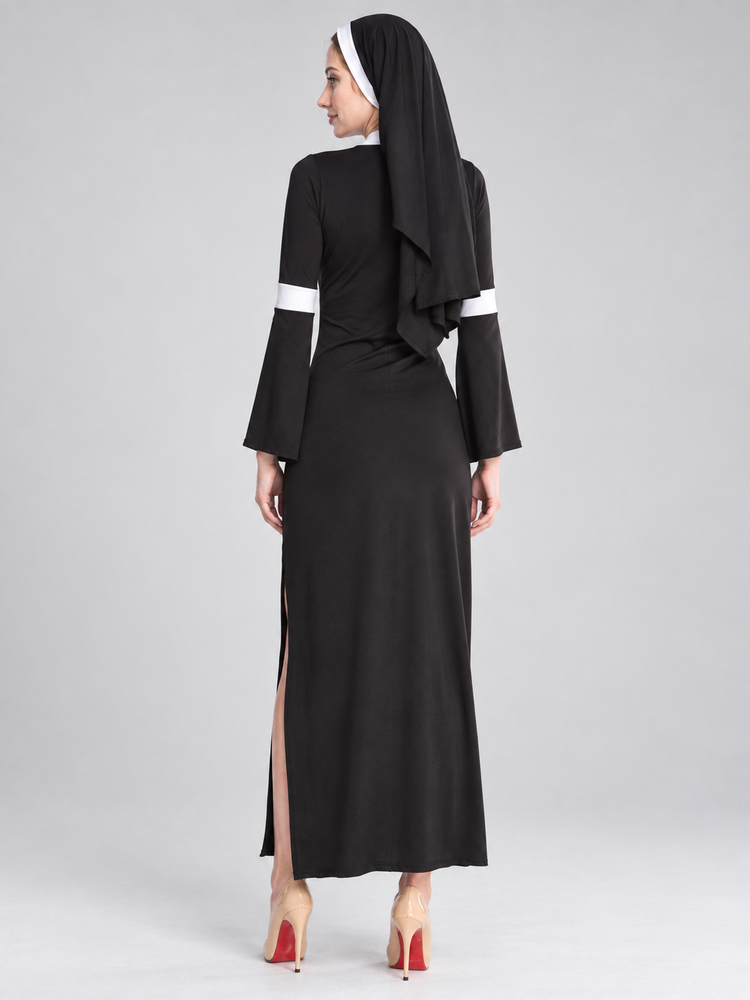 Black and White Nun Costume with Cross