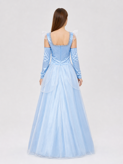 Blue princess-style costume dress for cosplay