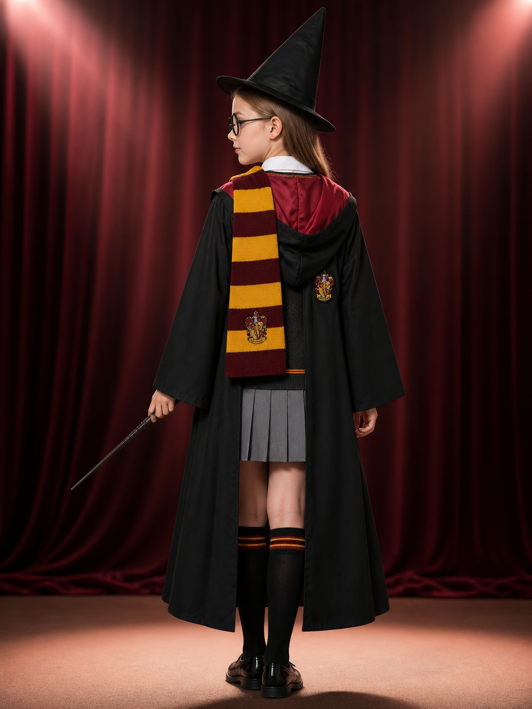 Hooded Gryffindor Harry Potter Robe for Cosplay