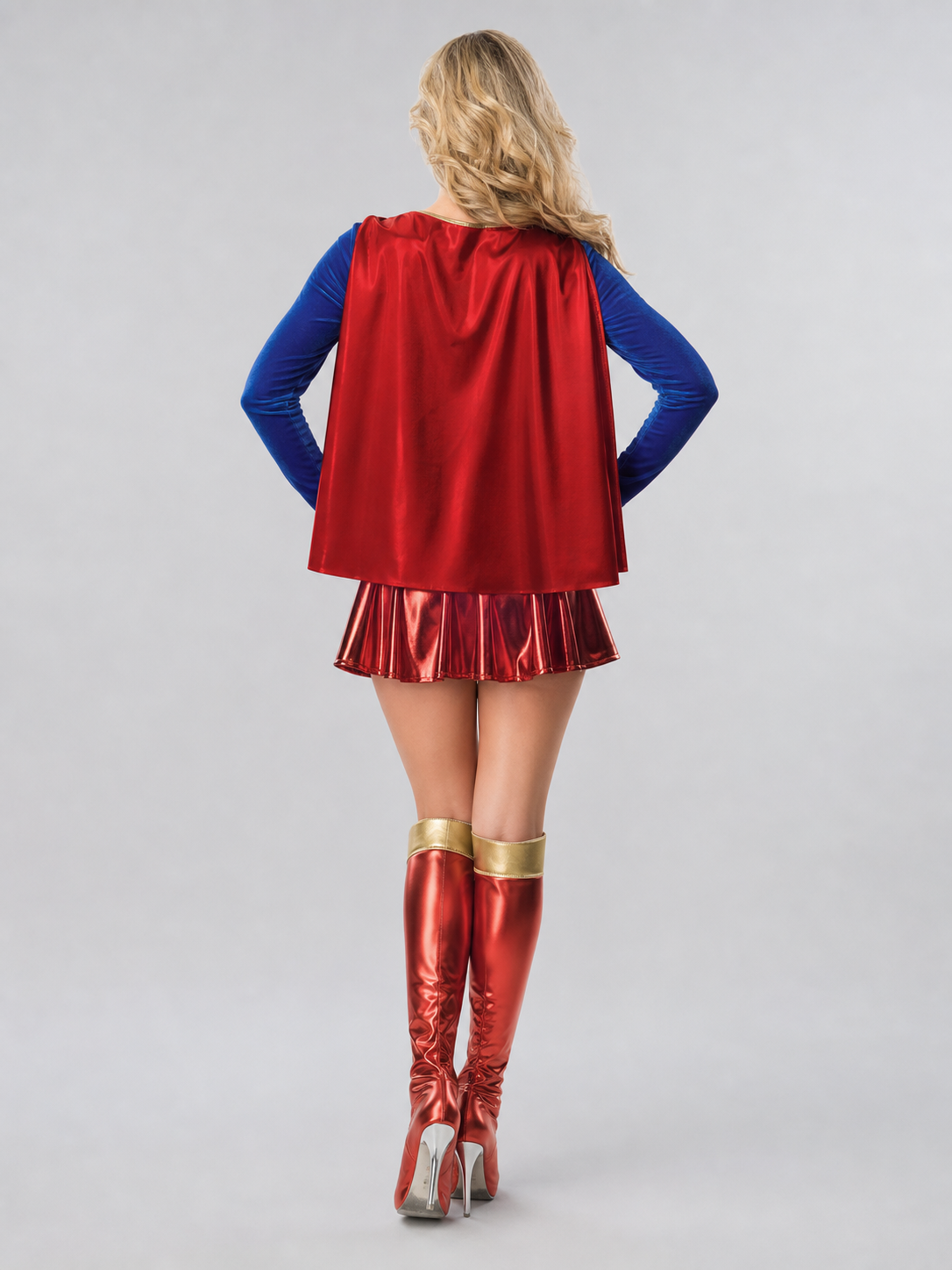 Superhero Stage Costume with Red Cape