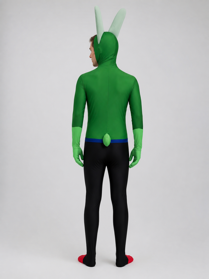 Green Rabbit Costume for Children and Adults for Halloween back view