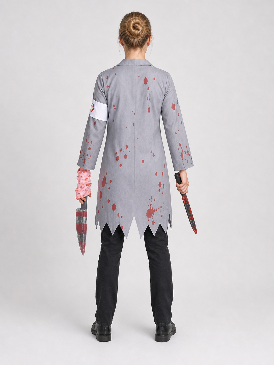 Scary Doctor Costume with Blood Stains for Halloween back view