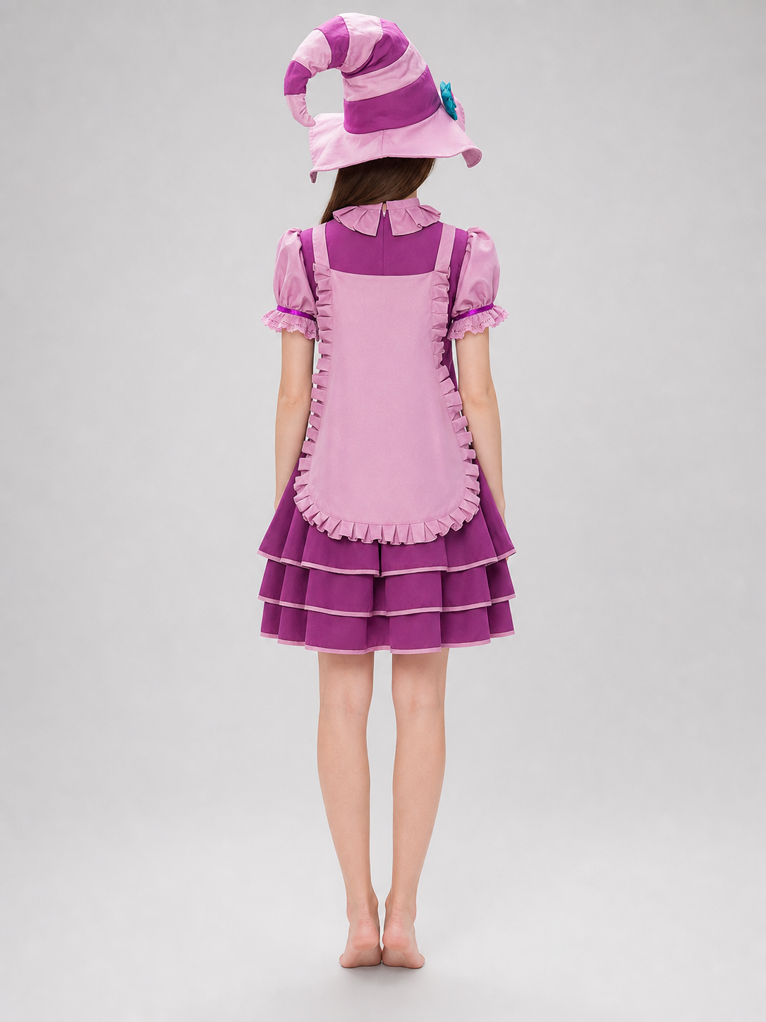 Witch Costume with Hat and Collar for Halloween back view