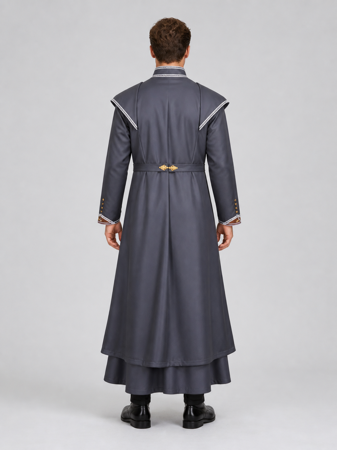Dumbledore Cosplay Costume, Long Robe and Hat back view