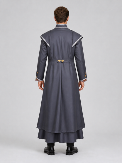 Dumbledore Cosplay Costume, Long Robe and Hat back view