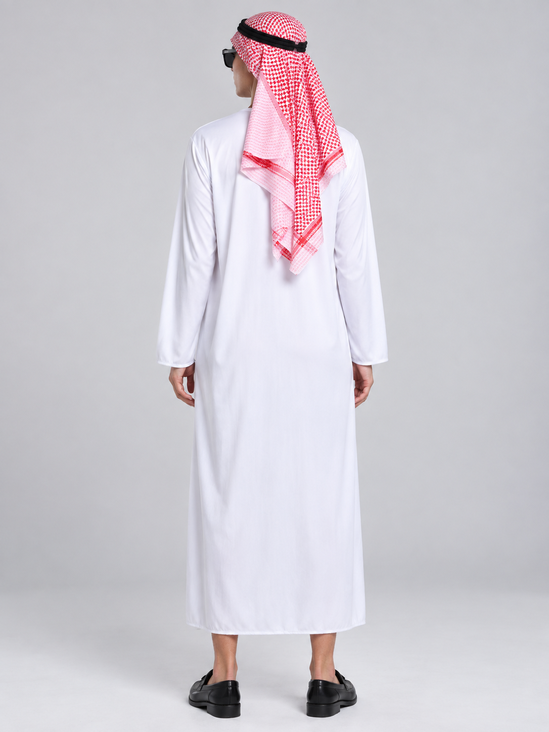 Carnival Costume with White Tunic and Accessories back view