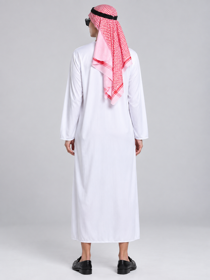 Carnival Costume with White Tunic and Accessories back view