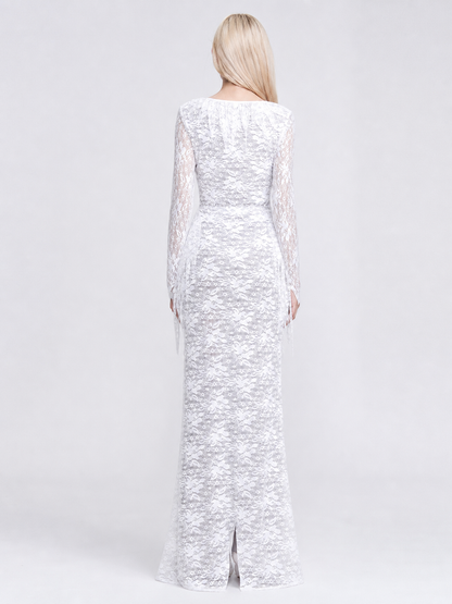 Floor-Length Lace Costume Dress for Halloween