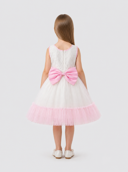 Princess Flower Tutu Party Dress back view