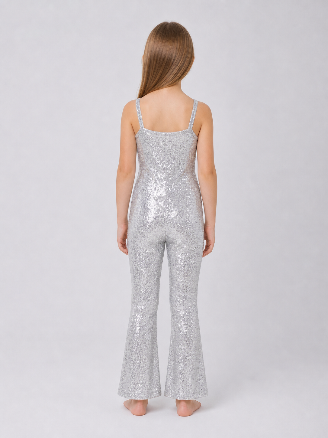 Silver Barbie Sequin Stage Jumpsuit