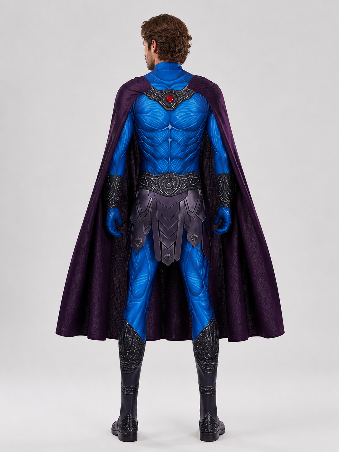 Skeleton King Costume with Cape for Cosplay back view