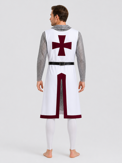 Medieval Crusader Costume for Cosplay back view