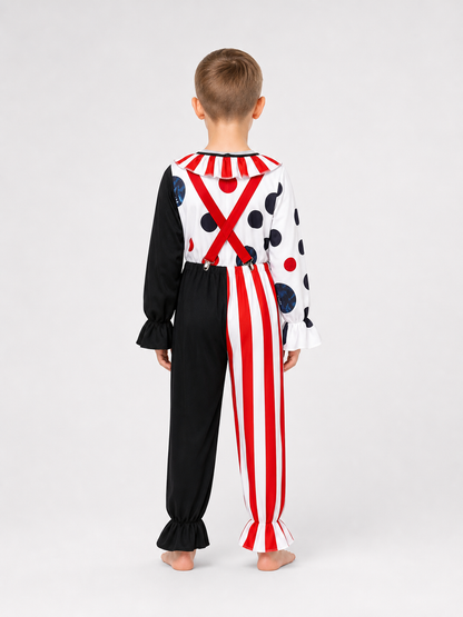 Clown carnival costume with pants and hat