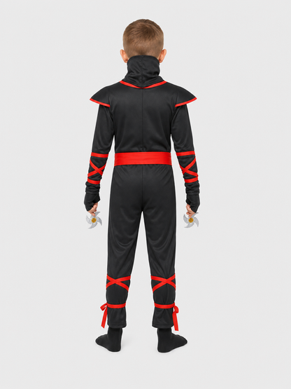 Ninja Cosplay Costume with Mask and Accessories back view