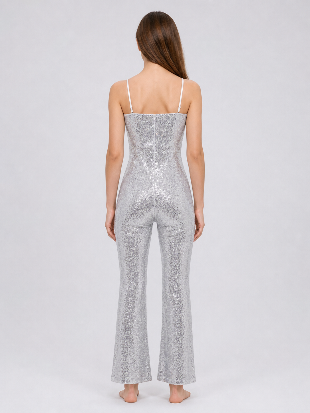 Silver Barbie Sequin Stage Jumpsuit