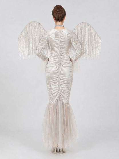 Angel Cosplay Costume with Dress and Wings