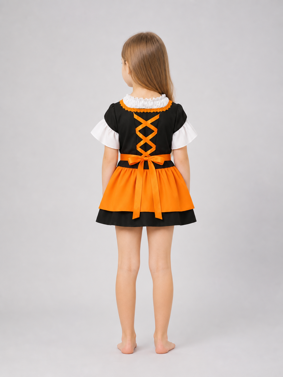 Pet Costume Dress, Orange Oktoberfest Style