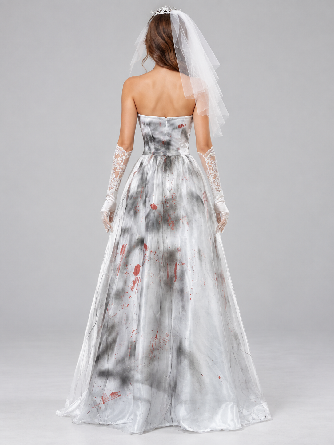 Vampire Bride Costume with Fake Blood