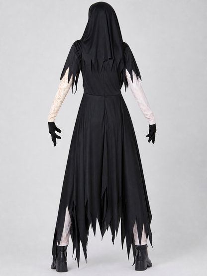 Halloween monk costume, ripped cassock