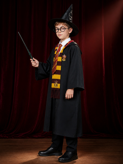 Harry Potter Gryffindor Hooded Robe for Cosplay back view