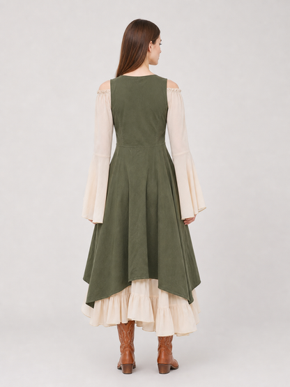 Medieval-Style Lace-Up Sundress