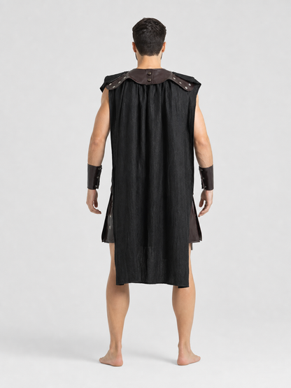 Spartan Warrior Costume with Cape and Bracers