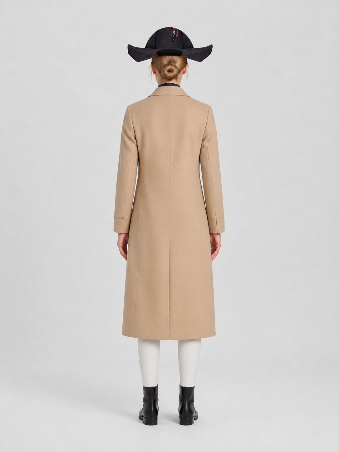 Napoleon Cosplay Costume: Long Coat and Tricorn Hat back view
