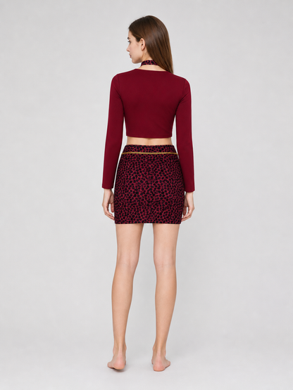 Mary Cosplay Costume: Burgundy Top and Skirt