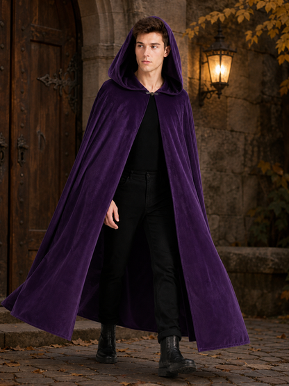 Purple Carnival Cloak with Hood