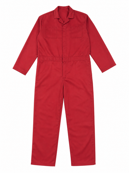 Red Miles Long-Sleeve Jumpsuit