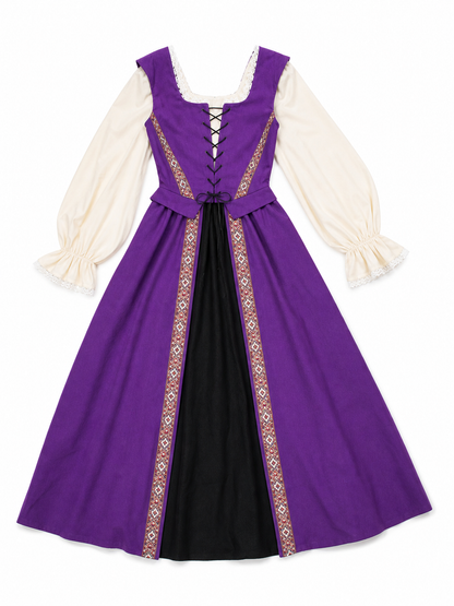 Renaissance Medieval-Style Dress with Lacing