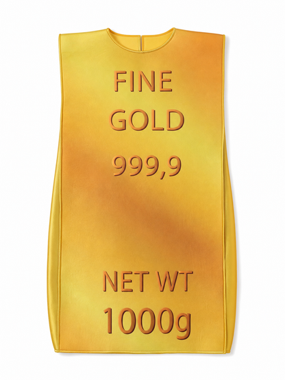 Gold Bar Costume Tunic for Parties
