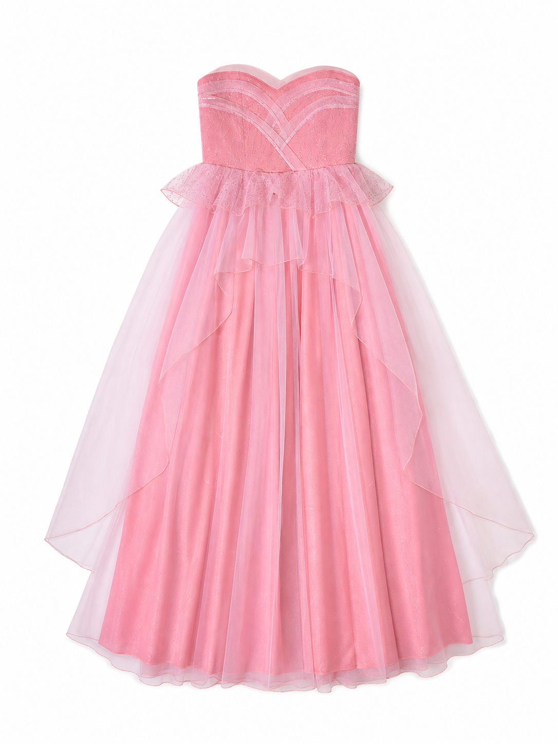 Glinda pink cosplay dress with a full skirt