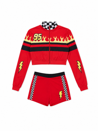 Auto Racing Stage Costume: Top and Shorts
