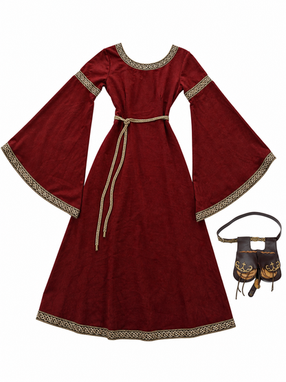 Medieval Renaissance-Style Dress with Sleeves