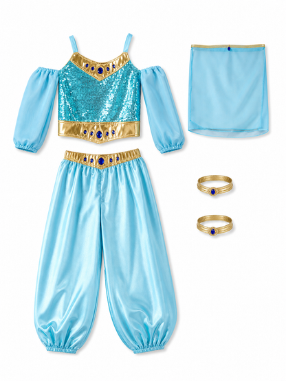 Arabic-Style Princess Costume with Veil included items